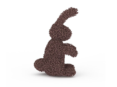 3d兔子形状景观免费模型