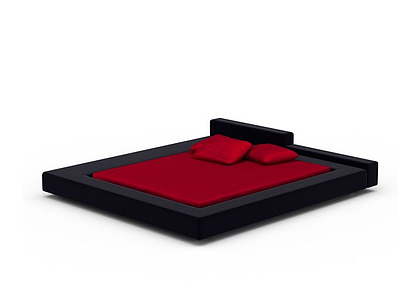 红色创意床模型3d模型