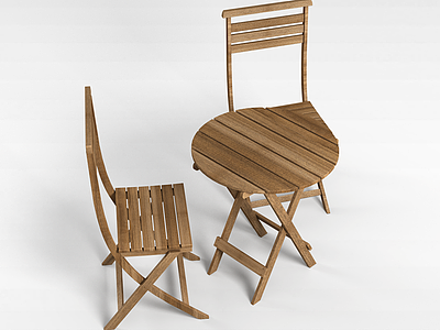 沙滩休闲桌椅模型3d模型