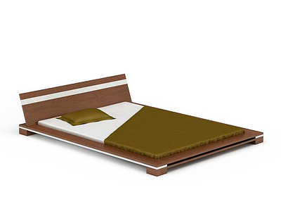 日式地铺床模型3d模型
