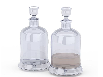 3d玻璃药酒瓶免费模型