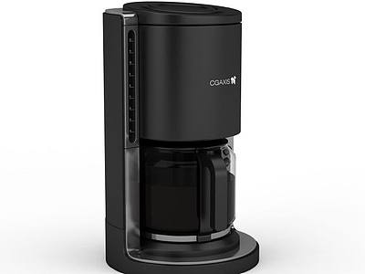 3d黑色咖啡机免费模型