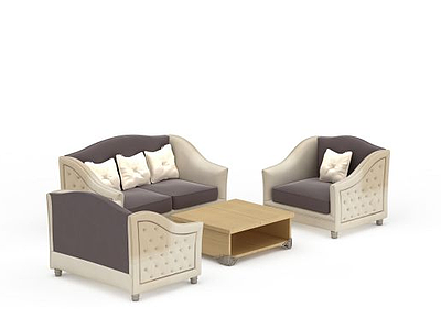 铆钉沙发组合模型3d模型