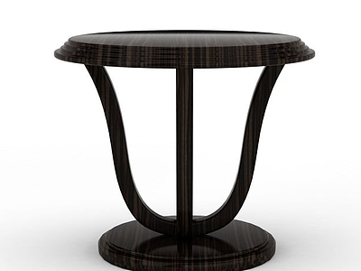 黑色木质凳子模型3d模型