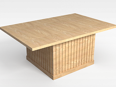 3d原色木桌子模型
