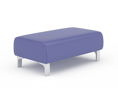 3d紫色沙发凳免费模型