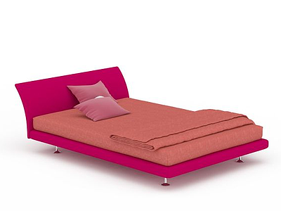 现代简约床模型3d模型