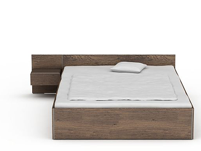 日式床模型3d模型