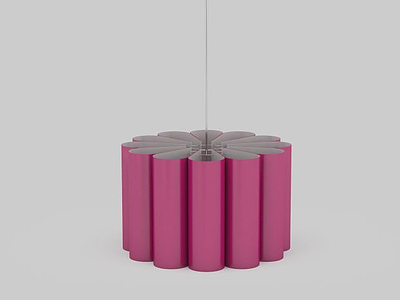3d创意粉色吊灯免费模型