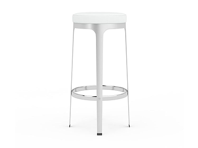 白色高脚椅模型3d模型