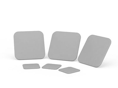 灰色桌子垫模型3d模型