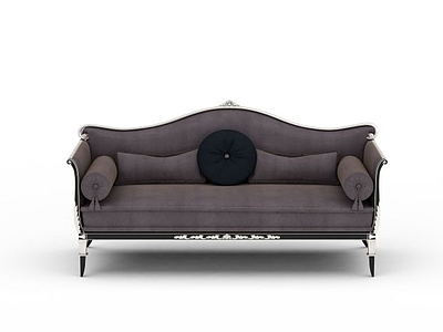 现代紫色沙发模型3d模型