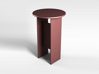 褐色实木桌模型3d模型