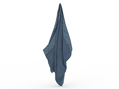 3d蓝色手巾模型