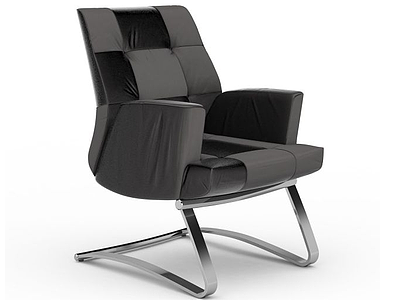 3d黑色沙发躺椅免费模型