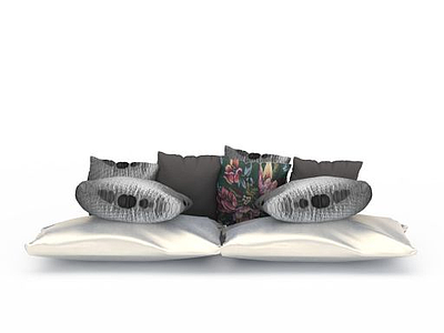 沙发抱枕组合模型3d模型