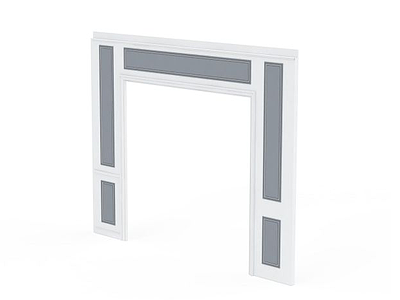 3d白色门框免费模型