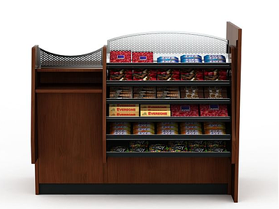 3d超市食物柜模型