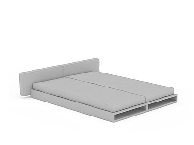 3d可拼接式双人床免费模型