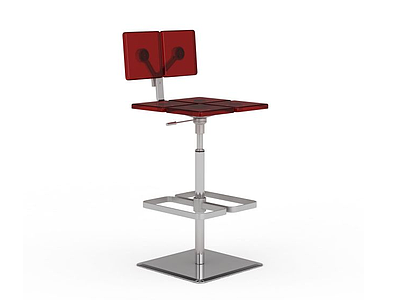 3d红色创意升降椅模型