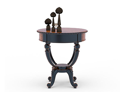 3d现代木质桌模型
