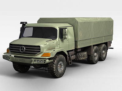 3d军事卡车模型