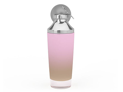 3d粉红瓶装香水免费模型
