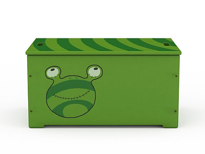 3d绿色收纳箱模型