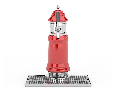 3d红色酒吧啤酒机免费模型