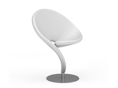 白色异形转椅模型3d模型