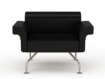 3d方形黑色沙发椅免费模型