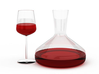 红酒玻璃瓶模型3d模型