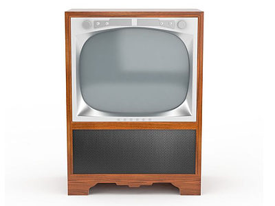 老式电视机模型3d模型