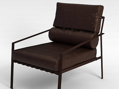 3d深色沙发躺椅模型