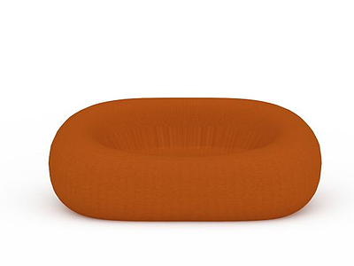 3d橘色创意沙发免费模型