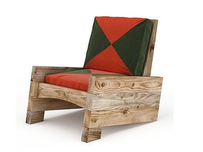 木质个性沙发模型3d模型