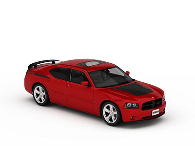 3d红色小汽车模型