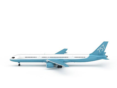白色飞机模型3d模型