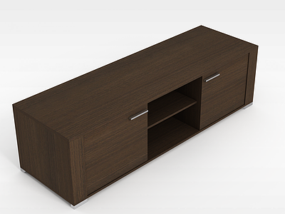 灰色木柜模型3d模型