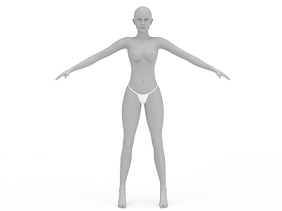 3d塑料女模特免费模型