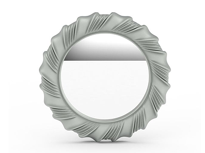 3d圆形雕花镜子免费模型