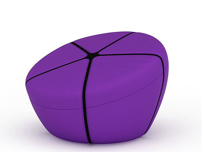 3d紫色异形沙发免费模型