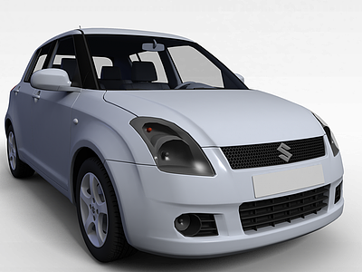 3d银灰色铃木汽车模型