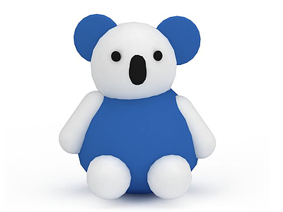 3d蓝色小熊免费模型