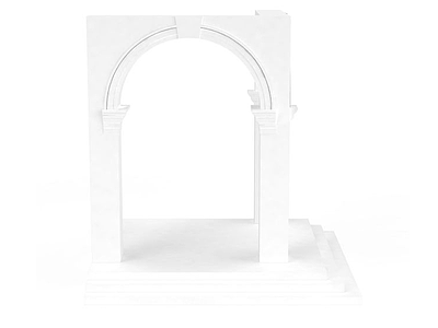 3d拱形门构件免费模型