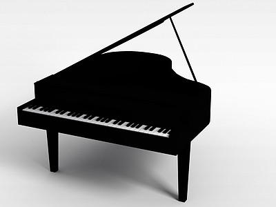 3d现代式钢琴模型