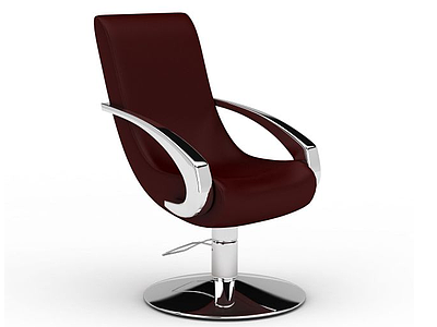 酒红色简约办公椅模型3d模型