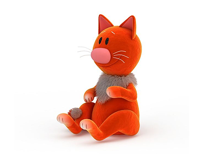 卡通猫玩具模型3d模型