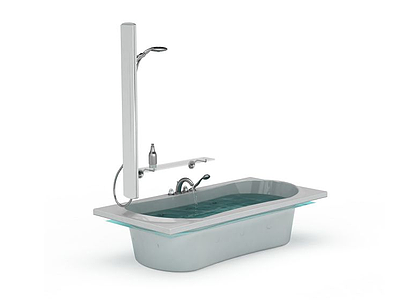 3d独立式玉石浴缸模型