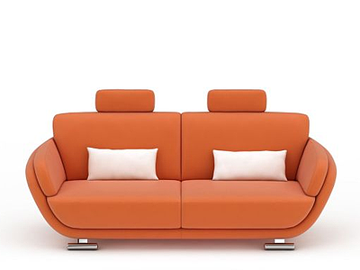 3d橙色沙发免费模型